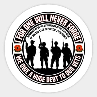 Remembering Our Veterans On Remembrance Day Sticker